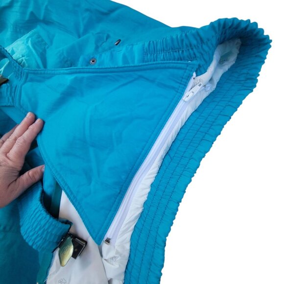 Roffe Mens Vertical Ski Pants M Removable Bib Blue Nylon Aprés Mens Verticle 34 - Picture 14 of 16